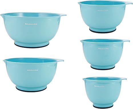 KitchenAid Classic Mixing Bowls, Set of 5, Aqua Sky 2 | Amazon (US)