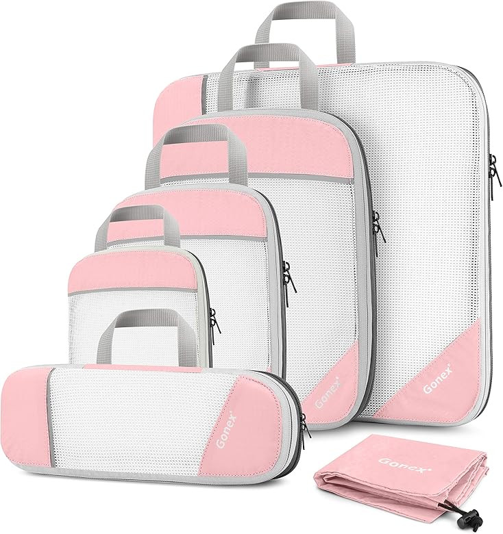 Compression Packing Cubes, Gonex Extensible Storage Mesh Bags Organizers | Amazon (US)