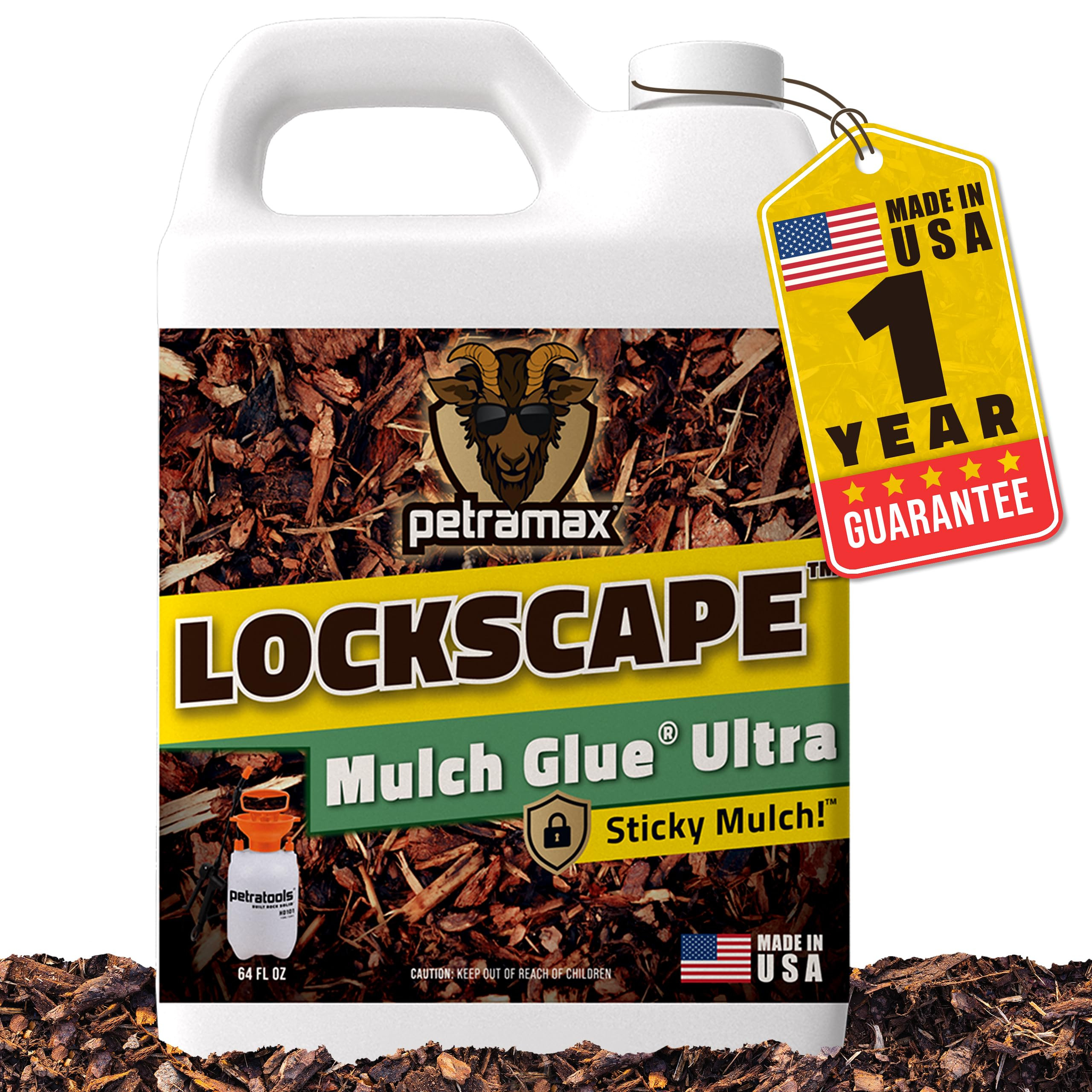 Lockscape Mulch Glue for Landscaping Ultra Concentrated (64 Ounce) - Lasts Up to 2 Years, Non-Tox... | Amazon (US)