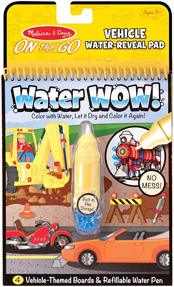 Melissa & Doug On the Go Water Wow! Reusable Water-Reveal Activity Pad - Vehicles - Stocking Stuf... | Amazon (US)