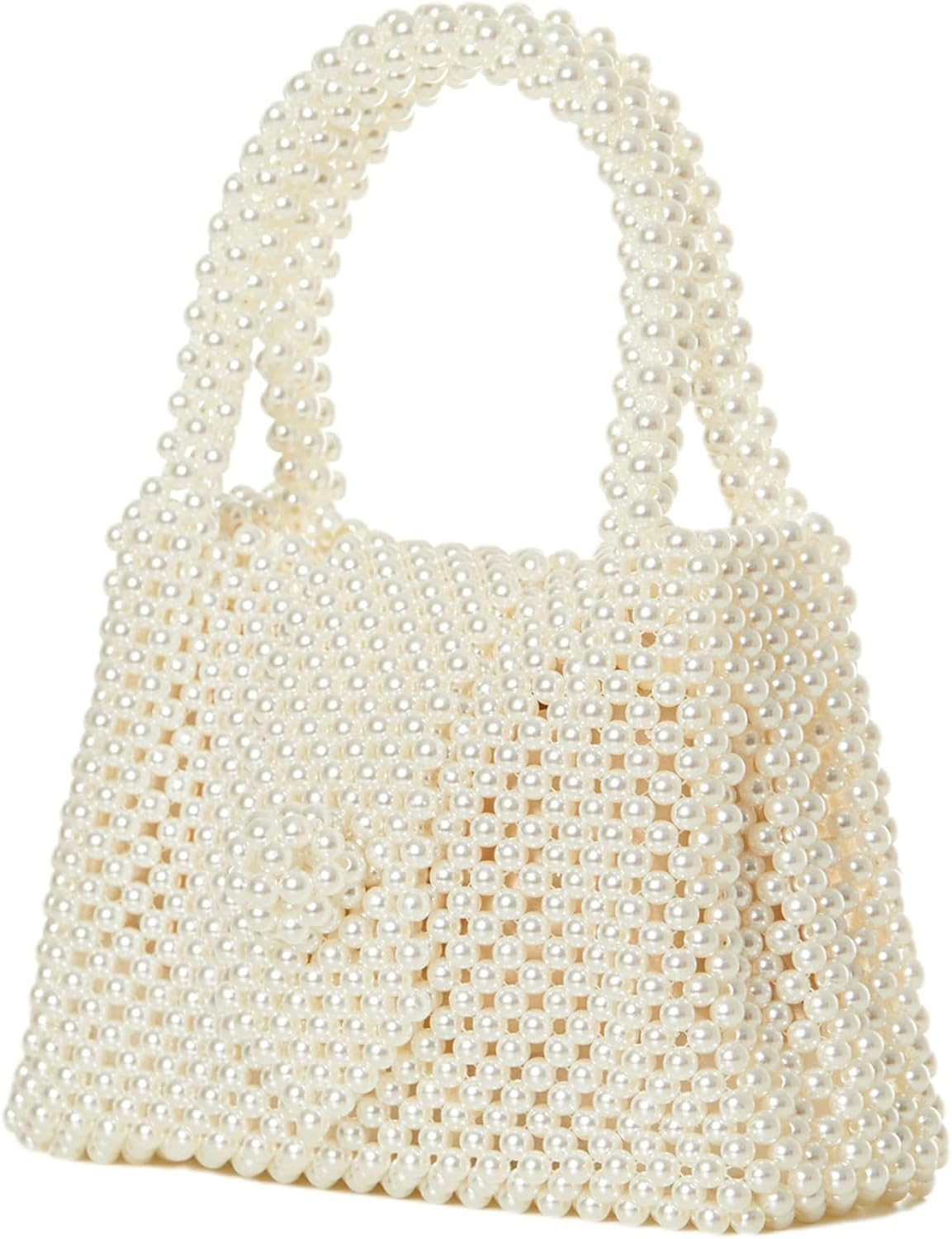 Grandxii Handmade Womens Pearl Tote Bags Handbag Elegant Purses Evening Clutch Wedding Party Trav... | Amazon (US)