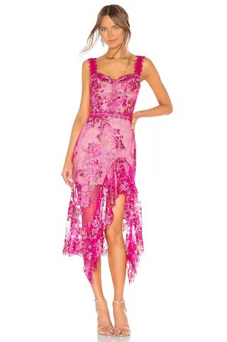 Bronx and Banco Eva Midi Dress in Fuchsia from Revolve.com | Revolve Clothing (Global)