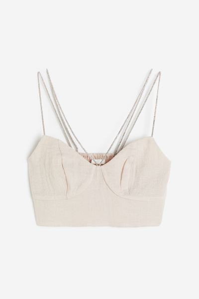 Rhinestone-strap Crop Top | H&M (US + CA)