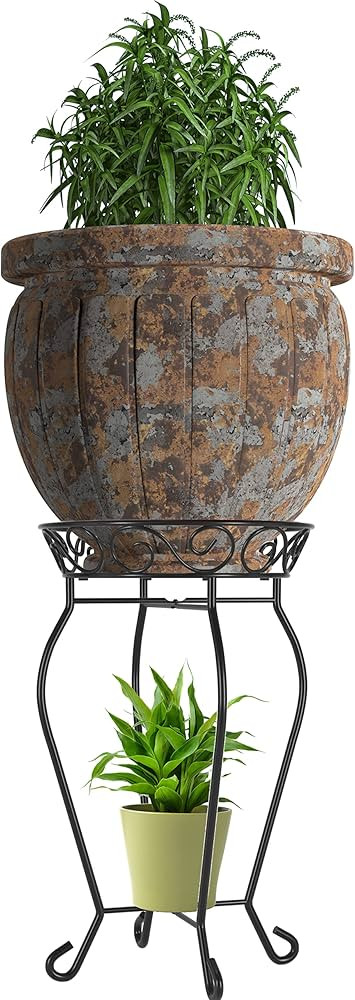 Yimobra Tall Plant Stand Indoor Outdoor, 200LB Hold Up Metal Flower Plant Stand, Heavy Duty Rustp... | Amazon (US)
