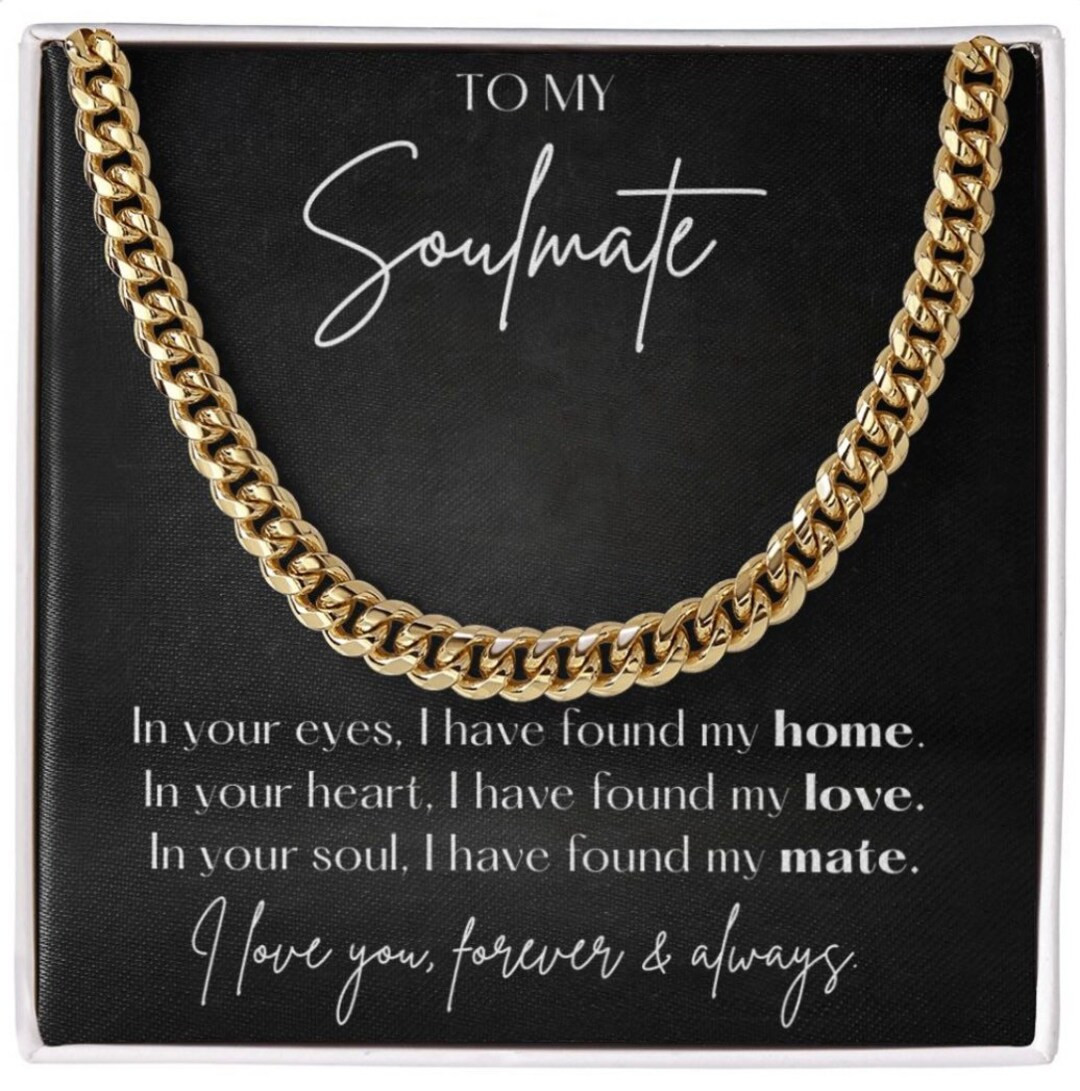 To My Soulmate • Soulmate Necklace • Valentines Gift • Gift For Him • Anniversary Gift ... | Etsy (US)