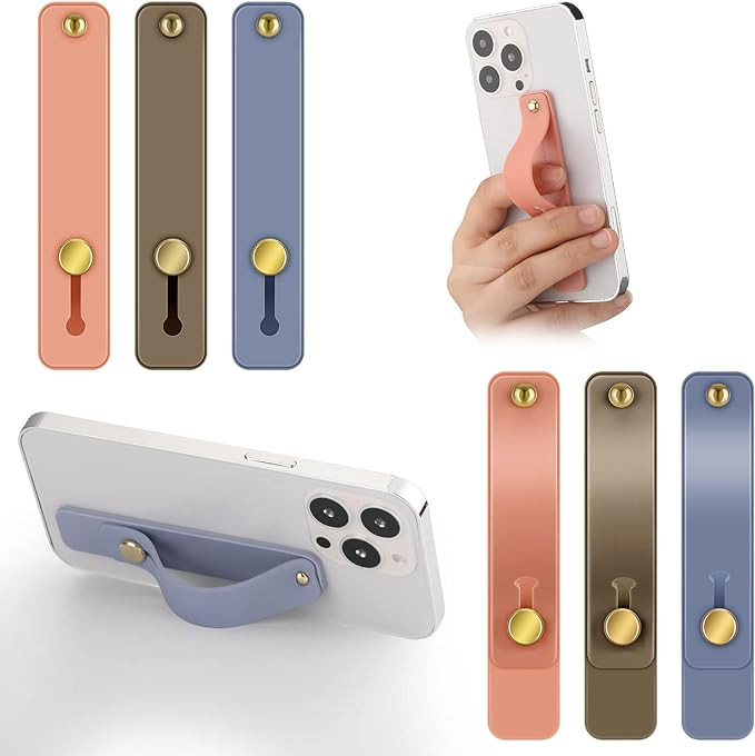 Weewooday 6 Pieces Phone Grip Holder Cell Phone Grip Strap Telescopic Finger Strap Stand Universa... | Amazon (US)
