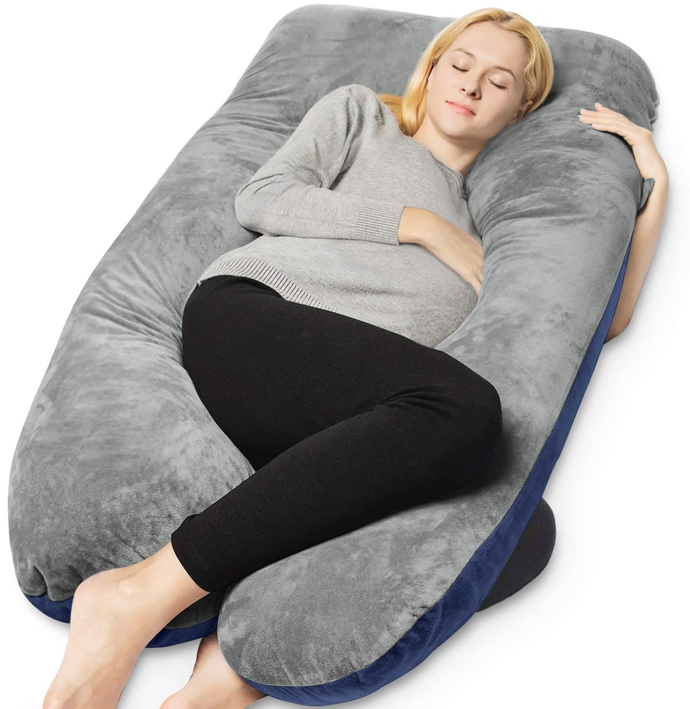 QUEEN ROSE Pregnancy Pillow, Maternity Pillow for Pregnant Women, 55 Inch Pregnancy Body Pillow Supp | Amazon (US)