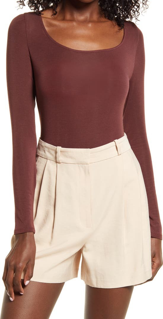 Semi Sheer Long Sleeve Knit Top | Nordstrom