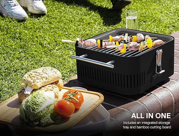 Everdure CUBE Portable Charcoal Grill, Tabletop BBQ, Perfect Tailgate, Beach, Patio, or Camping G... | Amazon (US)