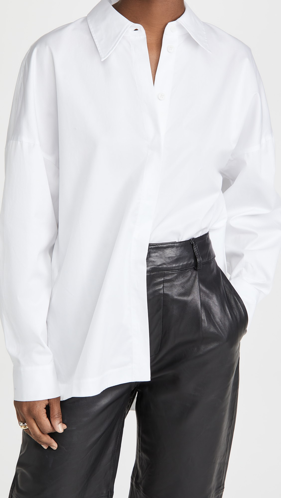 Tibi Classic Shirting Oversized Shirt | Shopbop | Shopbop