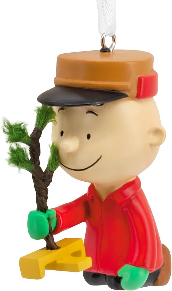 Hallmark Peanuts Charlie Brown Kneeling with Tree Christmas Ornament, Gifts for Peanuts Fans | Amazon (US)