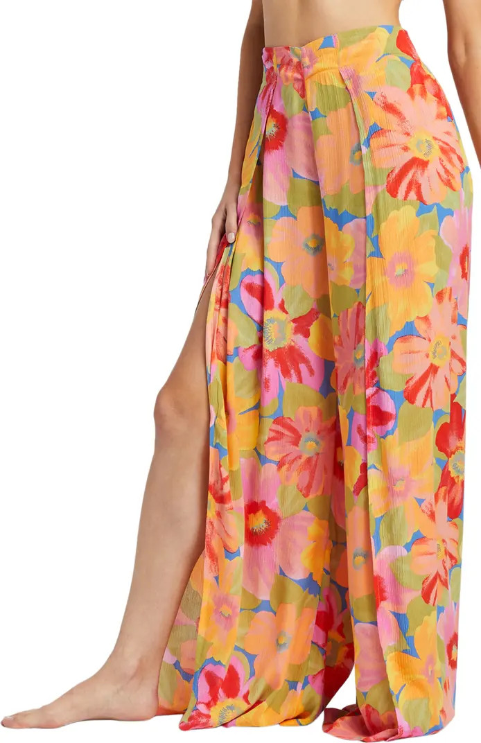 Split Spirit Floral Wide Leg Pants | Nordstrom