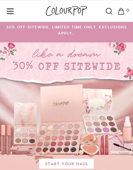 Colourpop sale 30% off SITEWIDE 
Beauty deals 

#LTKSale #LTKbeauty #LTKFind