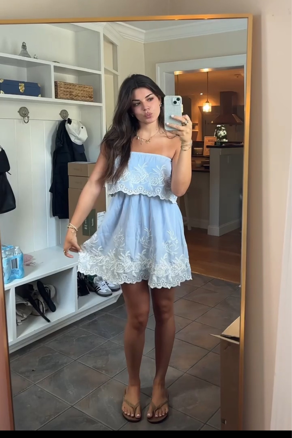 Dress is thrifted tag says “Love Sam"