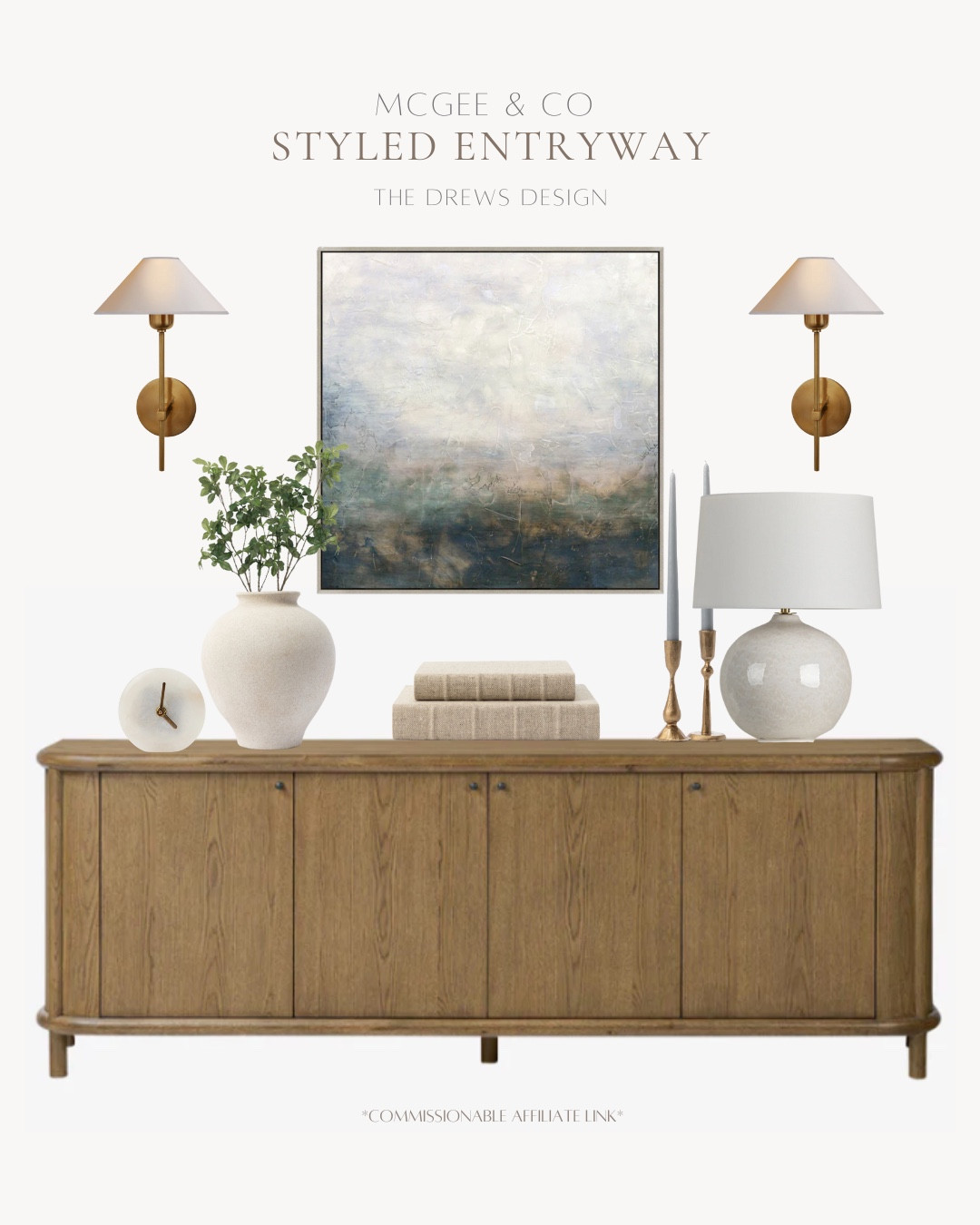 A warm, welcoming entryway starts with timeless pieces ✨
Soft neutrals, warm wood tones, and subtle brass accents come together to create an entryway that feels both elevated and inviting. From the sculptural lighting and textured ceramics to the layered artwork and classic console styling these are pieces that set the tone for your home the moment you walk in.

Styled entryway, entryway, neutral entryway, neutral decor

#LTKFindsUnder100 #LTKFindsUnder50 #LTKHome