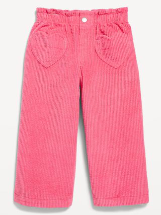 High-Waisted Heart-Pocket Wide-Leg Corduroy Pants for Toddler Girls | Old Navy (US)