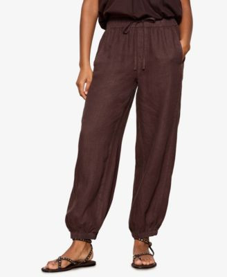 Women's Melody Linen Mid-Rise Balloon Jogger Pants | Macy's
