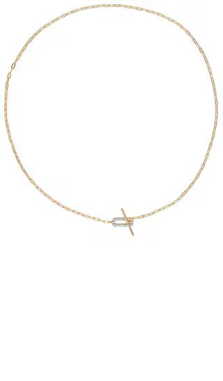 Jade Pave Necklace in Gold | Revolve Clothing (Global)