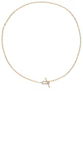 Jade Pave Necklace in Gold | Revolve Clothing (Global)