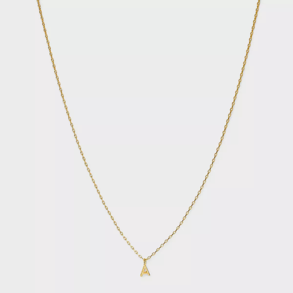 14K Gold Plated Small Polished Initial Pendant Necklace - A New Day™ Gold | Target