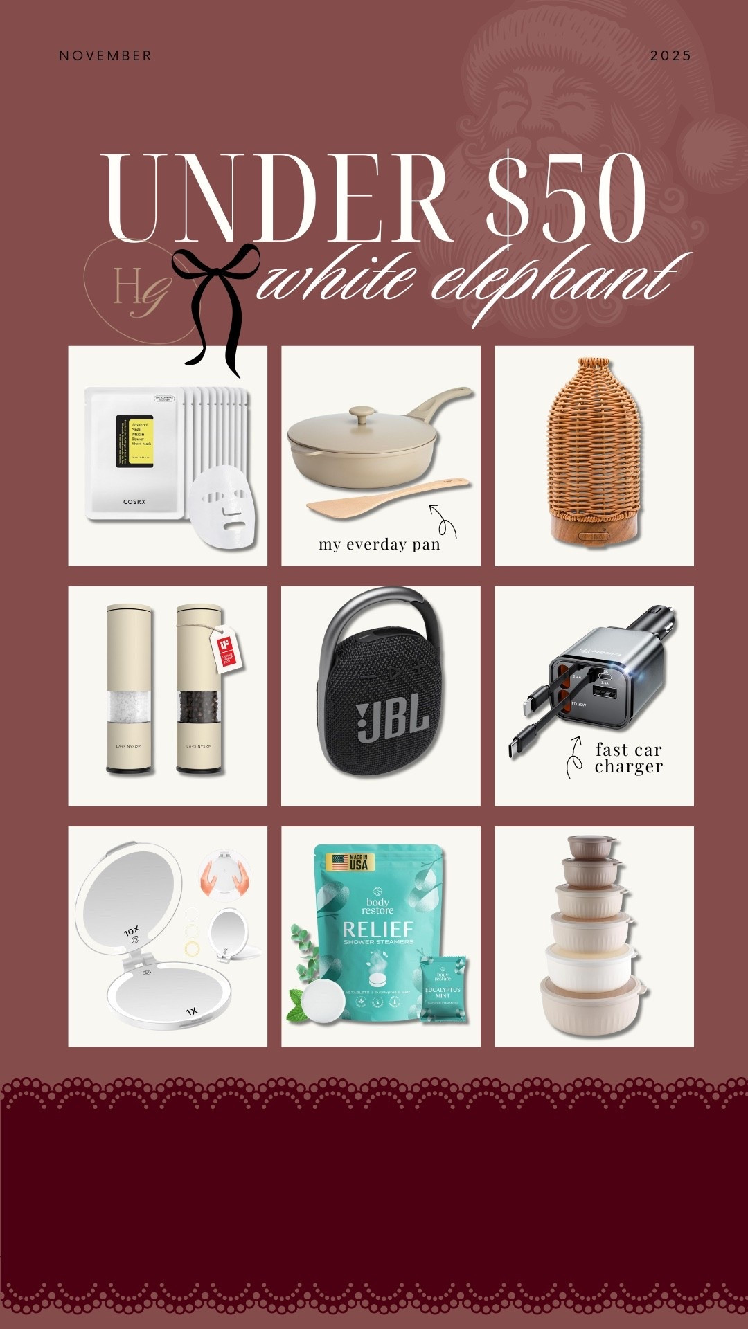 Gift guides - white elephant UNDER $50 (on sale for cyber week) 🎁✨🎄 lil bit of everything! 

Amazon finds / gift exchange / for her / for him / Holley Gabrielle 


#LTKCyberWeek #LTKGiftGuide #LTKHoliday