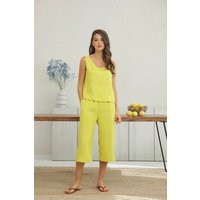 Linen Tank Top, Lemon Basic Blouse, Tshirt, Pure Linen, Everyday Sleeveless Top | Etsy (US)