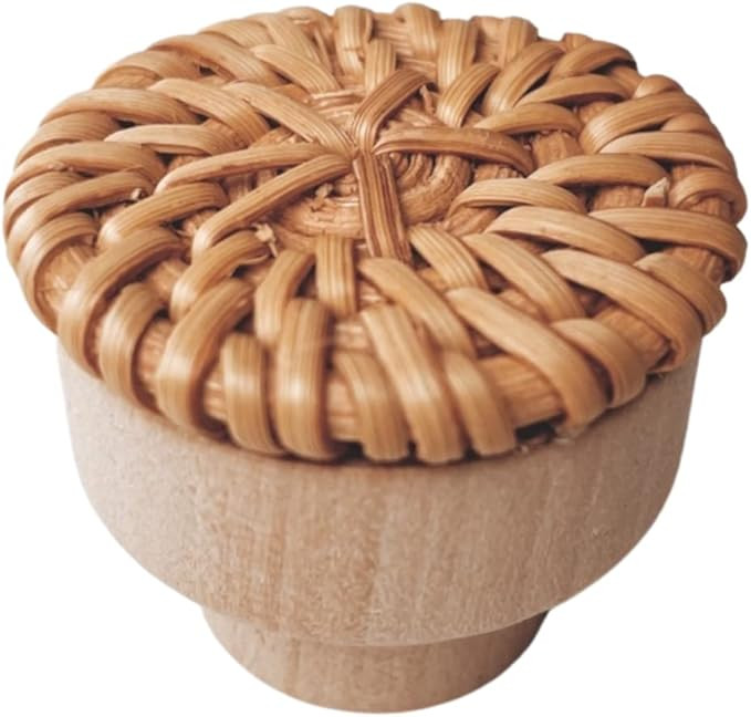 Bohoify 6pc Boho Rattan Knobs for Dresser, Drawers, Cabinet; Handmade Boho Wicker Woven Decorativ... | Amazon (US)