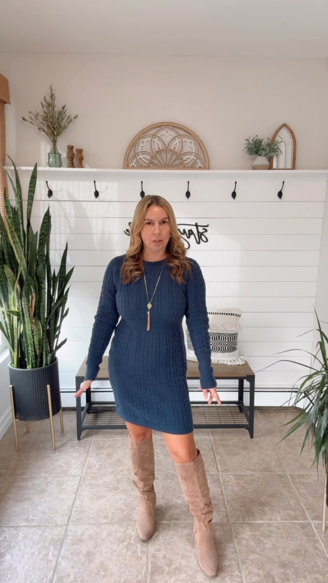 This dress comes in red and green and some other colors too. It’s a cute sweater dress for Christmas or even to wear to the office. I’m wearing a medium the knee-high boots run true to size. Amazon workwear, holiday party

#LTKHoliday #LTKWorkwear #LTKOver40