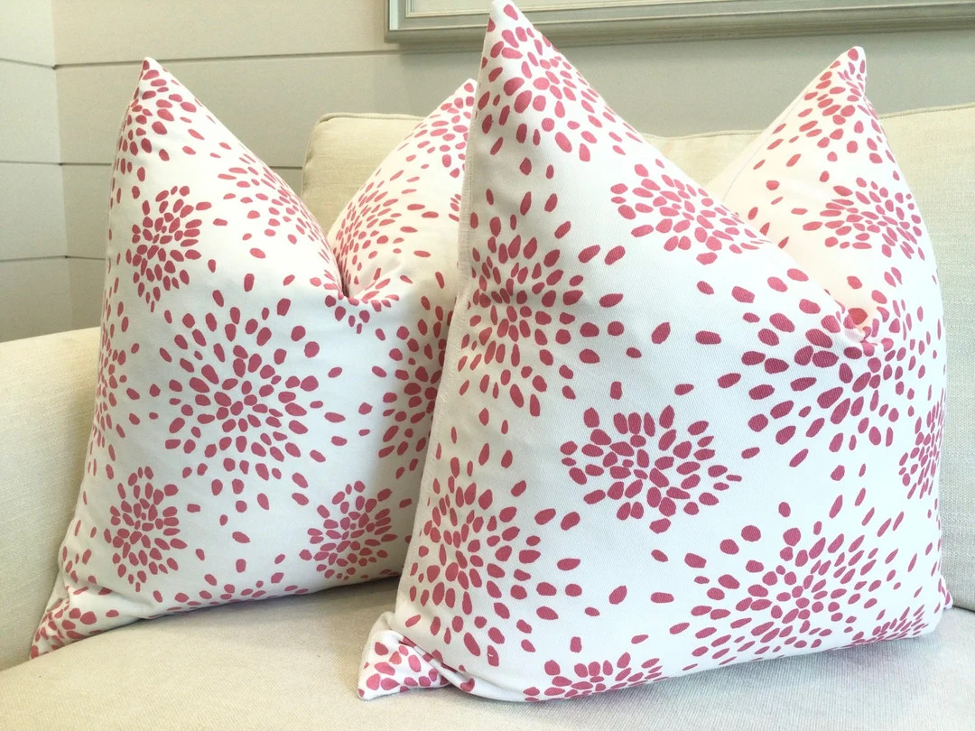 Scalamandre "fireworks" Pillow Cover in Cupcake Pink - Etsy | Etsy (US)