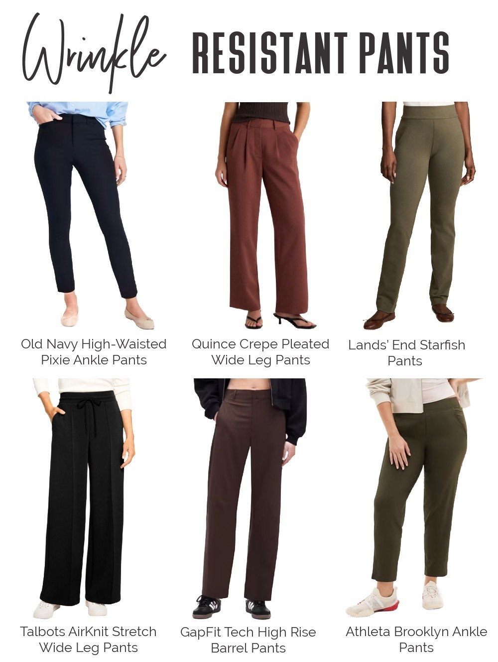 With just a couple of pairs of wrinkle-free travel pants and a few thoughtful accessories, you can build endless outfit combinations that work for everything from plane rides and sightseeing to dinners and even business meetings. Smart, stylish, and space-saving, what more could you ask for?

Travel Clothing, Wrinkle Free Pants, Jetsetter Style, Business Outfit, Business Outfit for Travel, Travel Pants, Wrinkle Resistant Pants for Women

#LTKTravel #LTKStyleTip