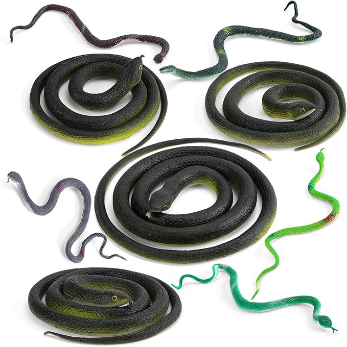Wirrabilla 9 in 1 Rubber Snakes Looks Supper Real, Realistic Snakes Pretty Good Gag, Halloween Pr... | Amazon (US)