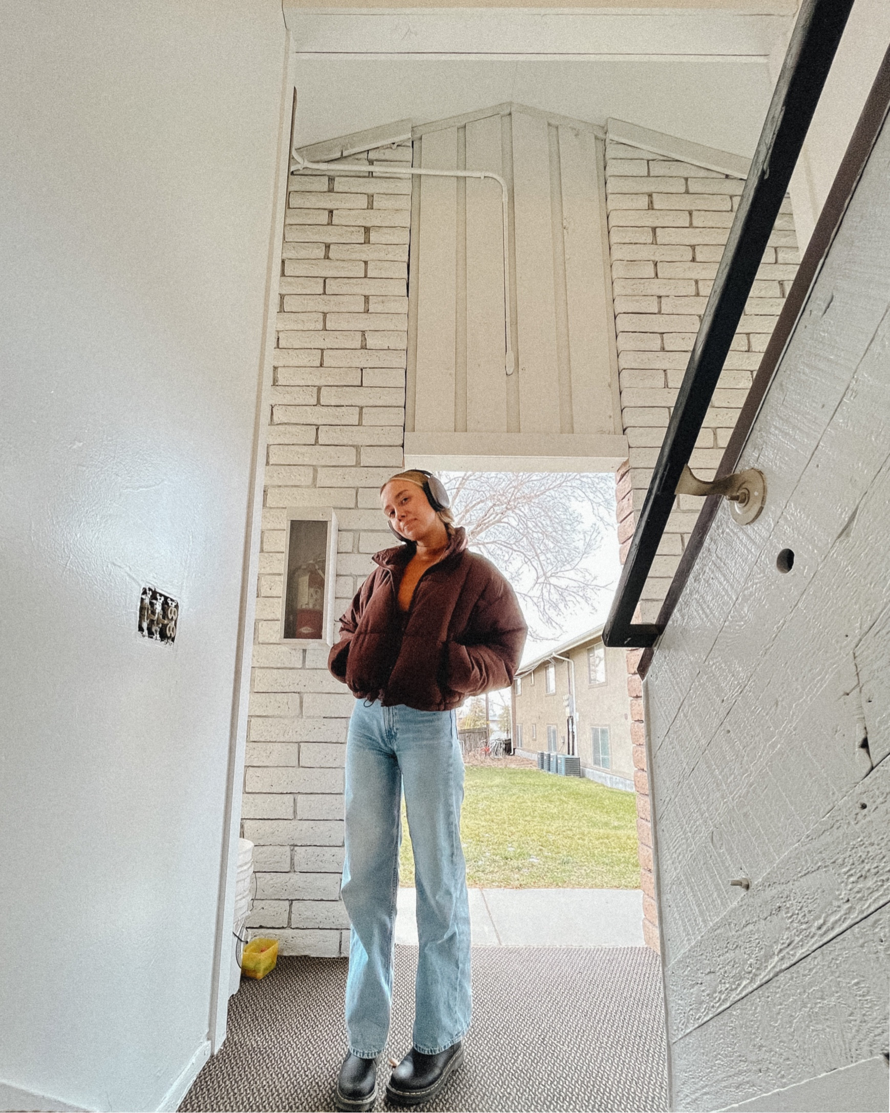 One of my favorite outfits in this chilly weather🤎 fall and winter outfits are my favorite. 

These wide high jeans from H&M are my favorite! I want them in every color. They are high wasted, nice and fitted on the booty, and loose/flared on the legs. They are the perfect length! My pants always seem to be a little short and come to my ankle but these ones are PERCECT. These fit true to size. I am normally a size 0 and am 5’4”. 

The puffer jacket is my new fav and pair well with everything. It’s comfy, warm for Utah winter, and so cute. I normally go size xs on my tops but got a size small so that I can layer it. It’s a crop top but lines up perfect with high waisted pants. 

And can’t forget the Dr. Martens Chelsea boot that I wear with EVERYTHING  

#LTKstyletip #LTKfit #LTKunder100