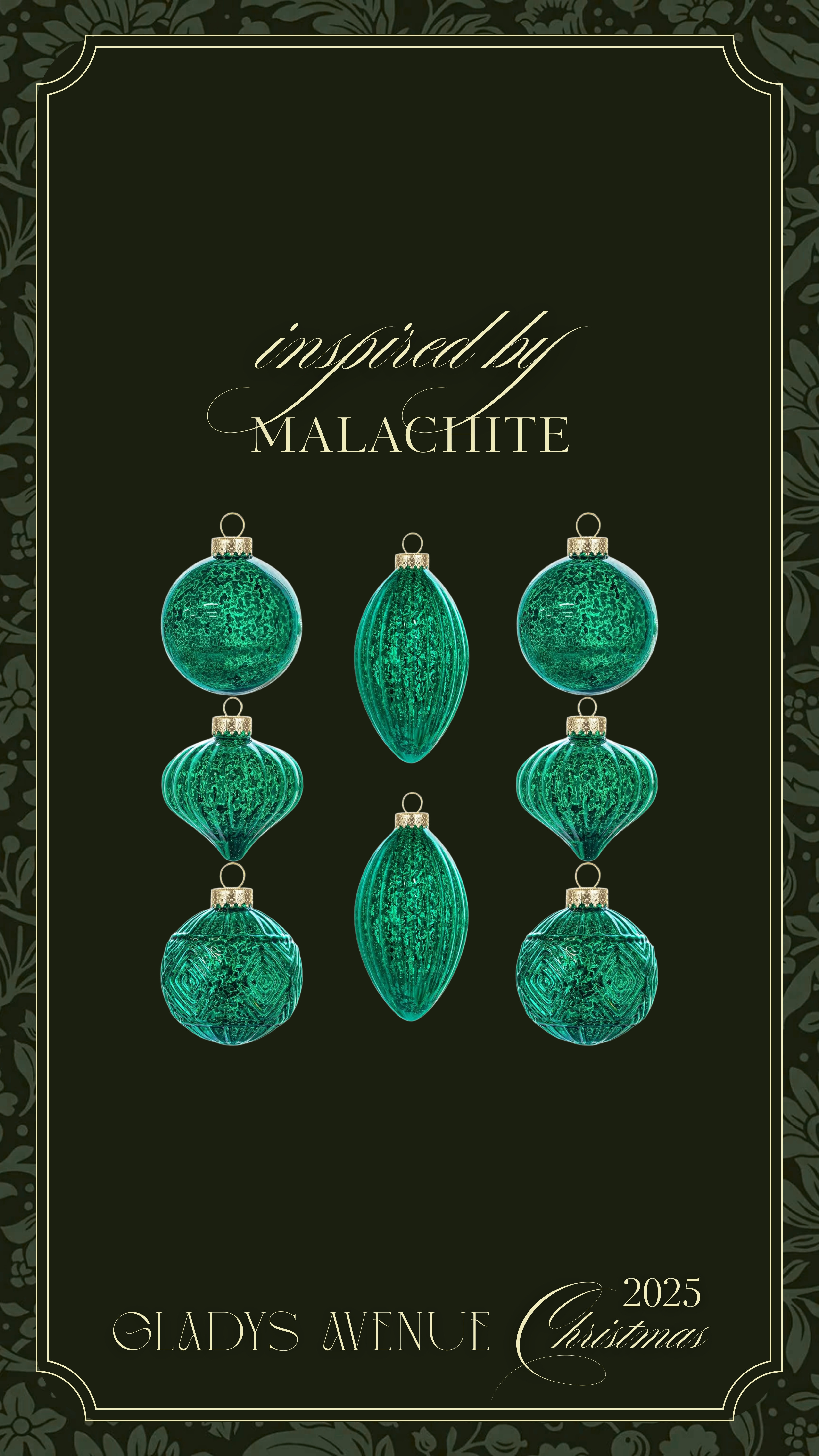 Christmas ornaments and other holiday decor essentials inspired by the rich emerald tone of malachite. 

 #LTKCyberWeek #LTKGiftGuide #LTKHoliday
