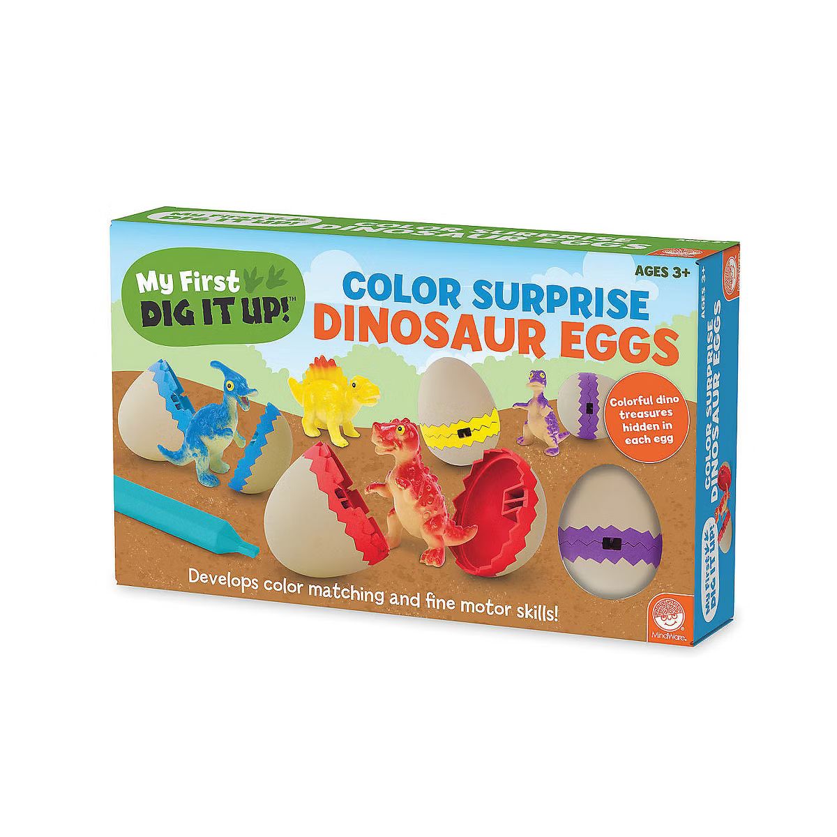 MindWare My First Dig It Up! Color Surprise Dinosaur Eggs Excavation Kit - 17 Piece Kit | Target