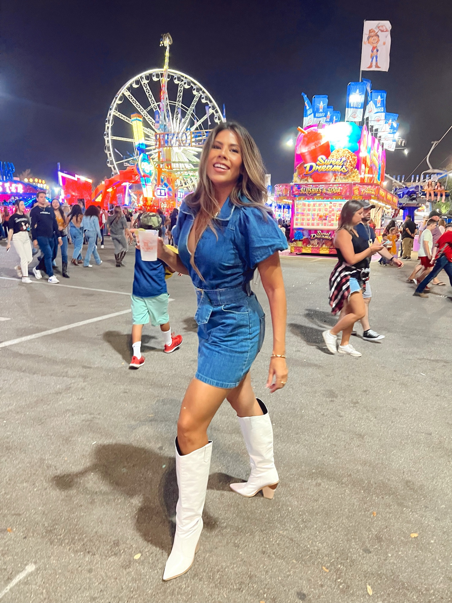 Rodeo or Concert outfit idea! Wearing size large in dress

#LTKFestival #LTKSeasonal #LTKFind