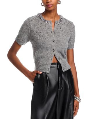 AQUA Crewneck Cardigan Sweater - Exclusive  | Bloomingdale's Women | Bloomingdale's (US)