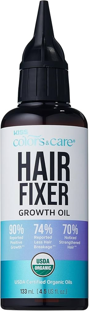 KISS Colors & Care Organic Hair Fixer Growth Oil, Natural Oils for Stronger Follicles, Reduced Br... | Amazon (US)