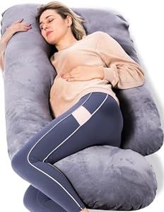 Momcozy Pregnancy Pillows, U Shaped Full Body Maternity Pillow with Removable Cover - Support for... | Amazon (US)