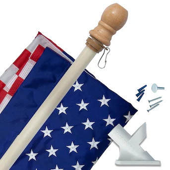 Valley Forge Flag 3-ft W x 5-ft H American Embroidered House flag Kit Lowes.com | Lowe's