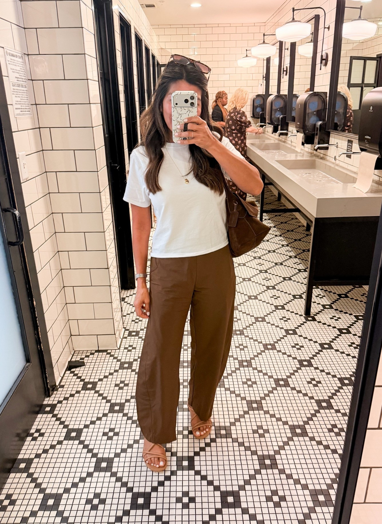 I’m 5’2” 118#ish for reference 
White tee in small tts
Pants in small
Sandals size down

#LTKootd #LTKOver40 #LTKmomlife