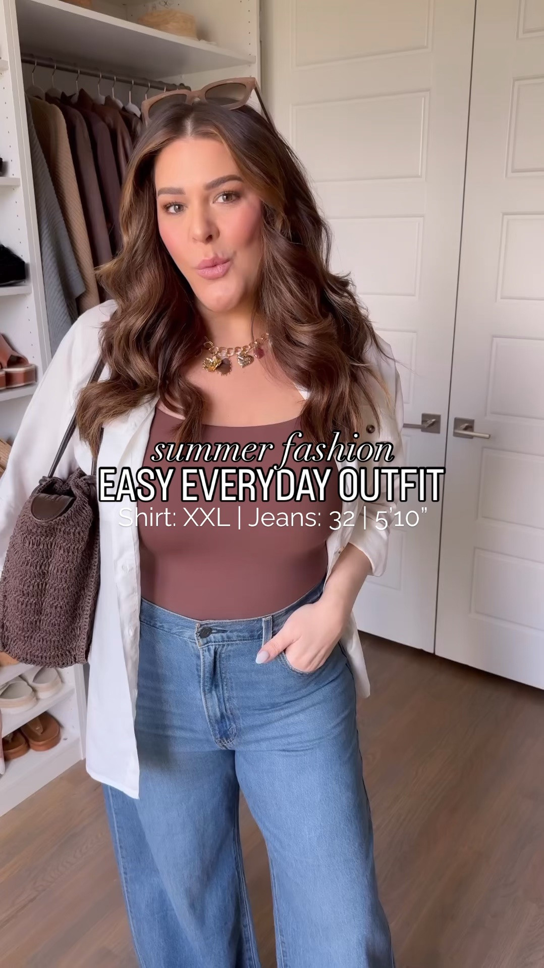 Elevated basics = the secret to looking put together without even trying 🤎✨This is your sign you don’t need a whole new wardrobe—just the right staples styled the right way.

Shirt: XXL
Tank: Large
Jeans: 32

The formula I swear by:
• a flattering fitted tank/bodysuit
• relaxed wide leg denim
• a lightweight button-down layer
• neutral accessories that elevate everything

It’s giving effortless, chic, everyday style without overthinking it 🙌 If you’ve been trying to build a capsule wardrobe or just want outfits that always hit—this is it.

#AmazonFashionFinds #ElevatedBasics #SummerOutfits2026 #EffortlessStyle #AmazonStyle


#LTKootd #LTKgrwm #LTKMidsize