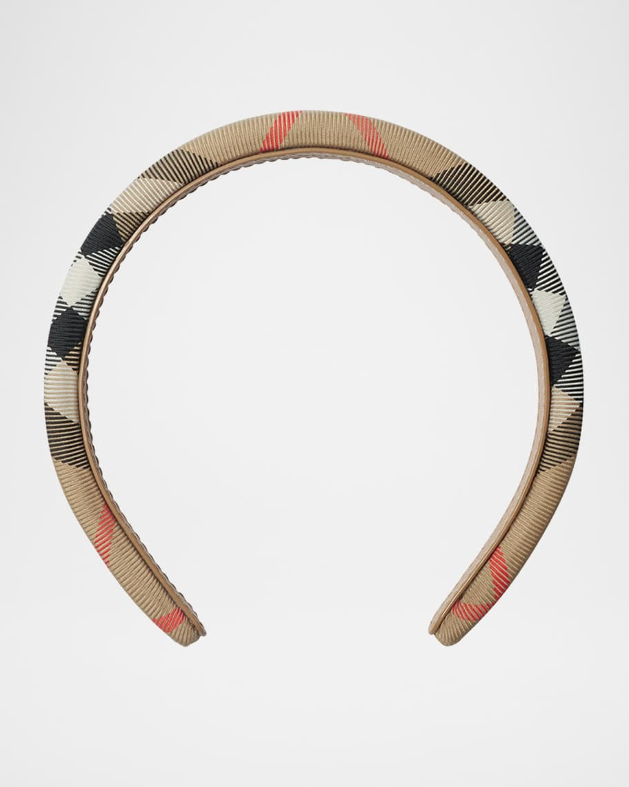 Girl's Check Classic Headband | Neiman Marcus
