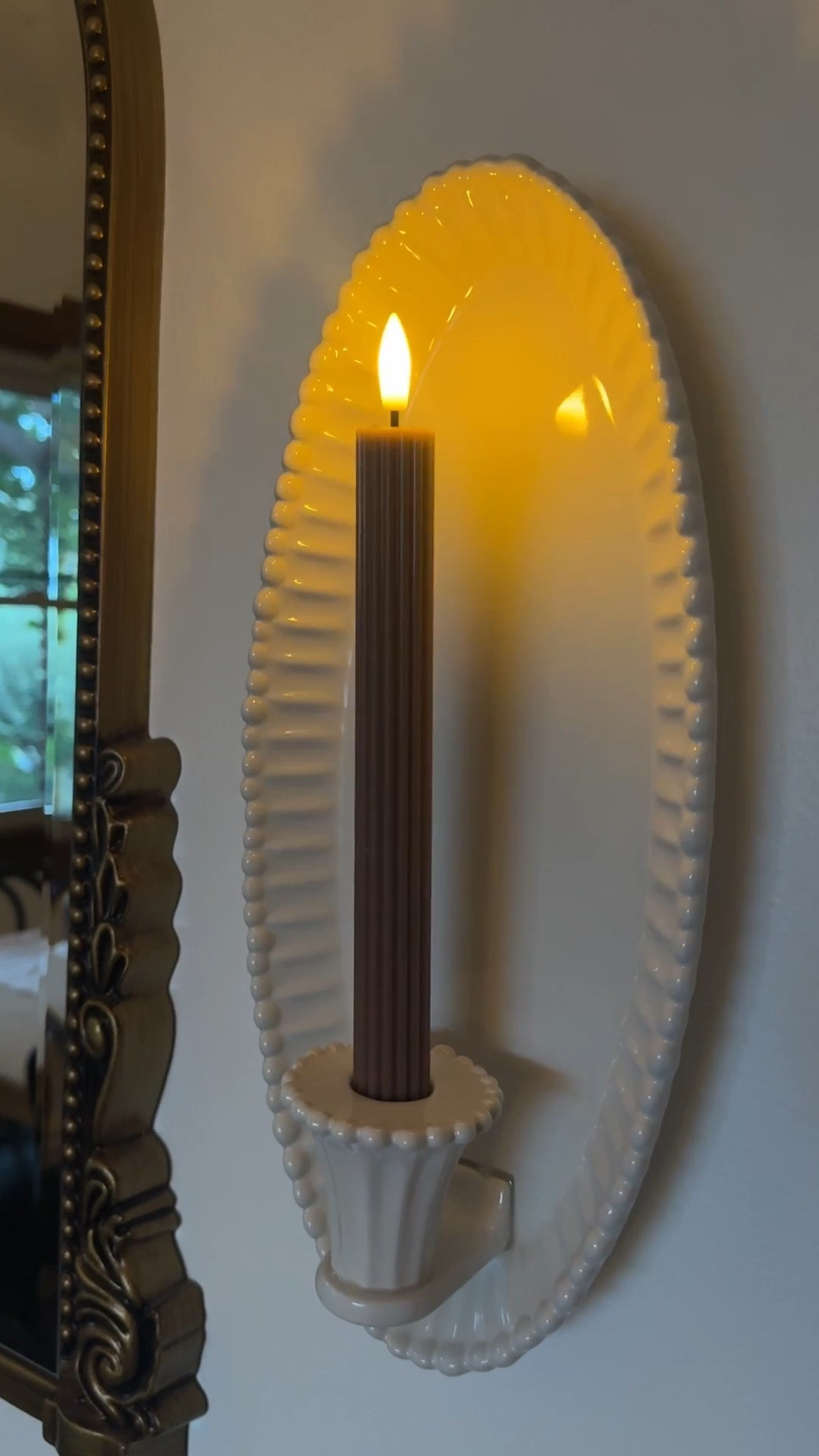 My da route classic candle sconce! Such a great, heavy weight and gorgeous beaded details! Plus these gorgeous candles on a remote with timers! So cozy for fall!

#LTKdayinmylife #LTKSeasonal #LTKHome