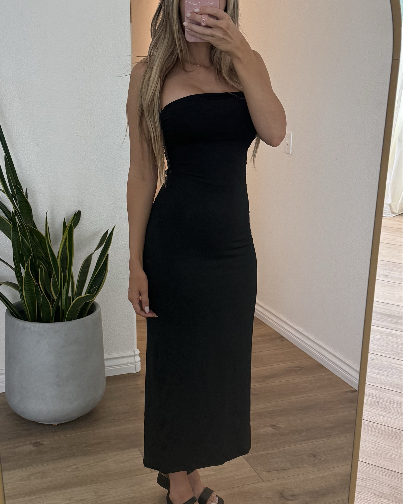 Amazon strapless black wedding guest dress - Floerns Women's Backless Lace Up Tube Top Dresses Ruched Formal Bodycon Long Dress Tts I’m in a small 

#LTKFindsUnder50 #LTKWedding #LTKFindsUnder100