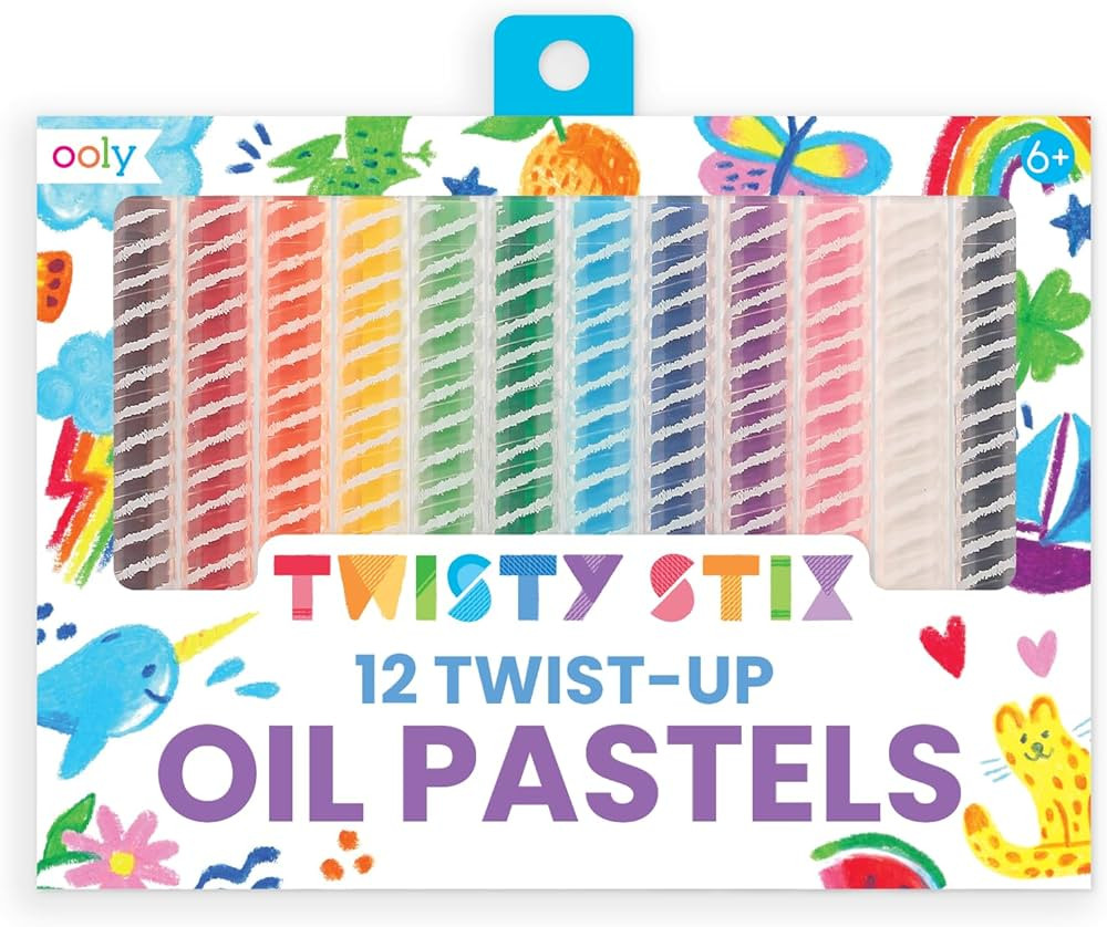 Ooly Twisty Stix, 12 Pack of Oil Pastel Crayons for Kids, Twisting Oil Pastels for Kids make Less... | Amazon (US)