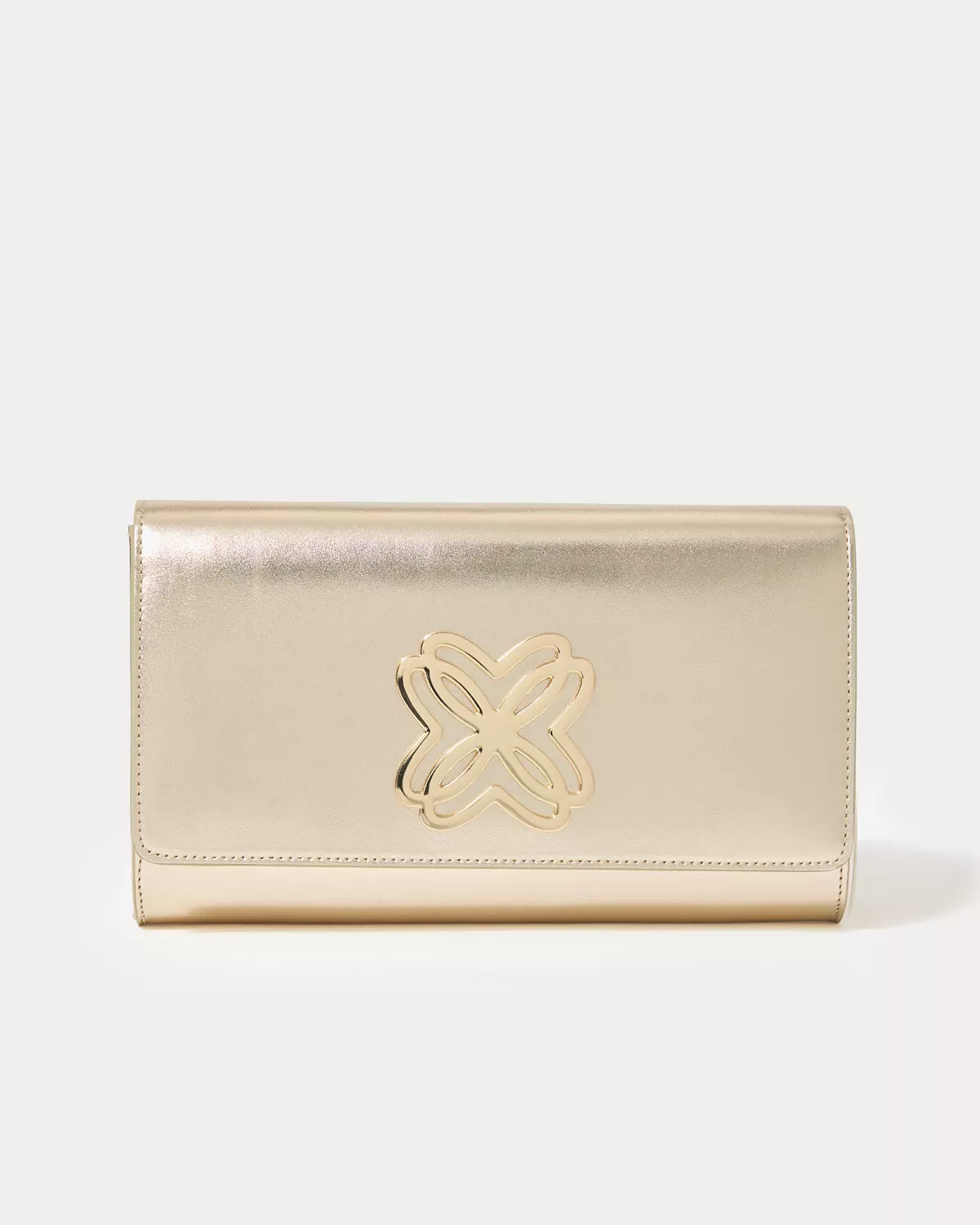 Brit Leather Logo Clutch | Lilly Pulitzer