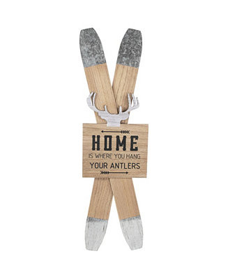 Northlight Wooden "Home is Where You Hang Your Antlers" Ski's - Macy's | Macy's