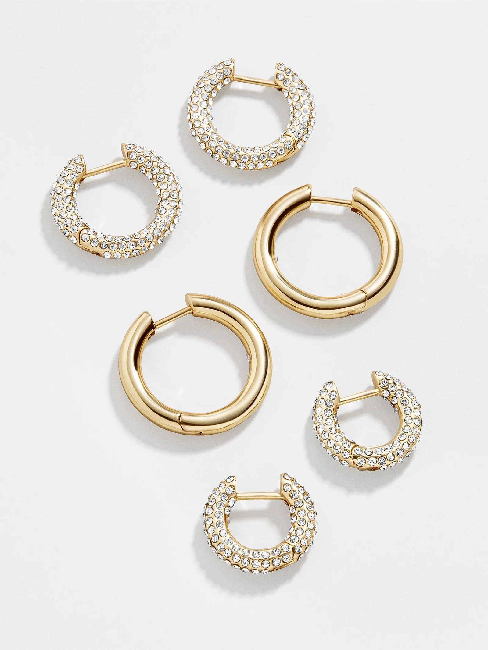 Lucy Earring Set - Gold/Pavé | BaubleBar (US)