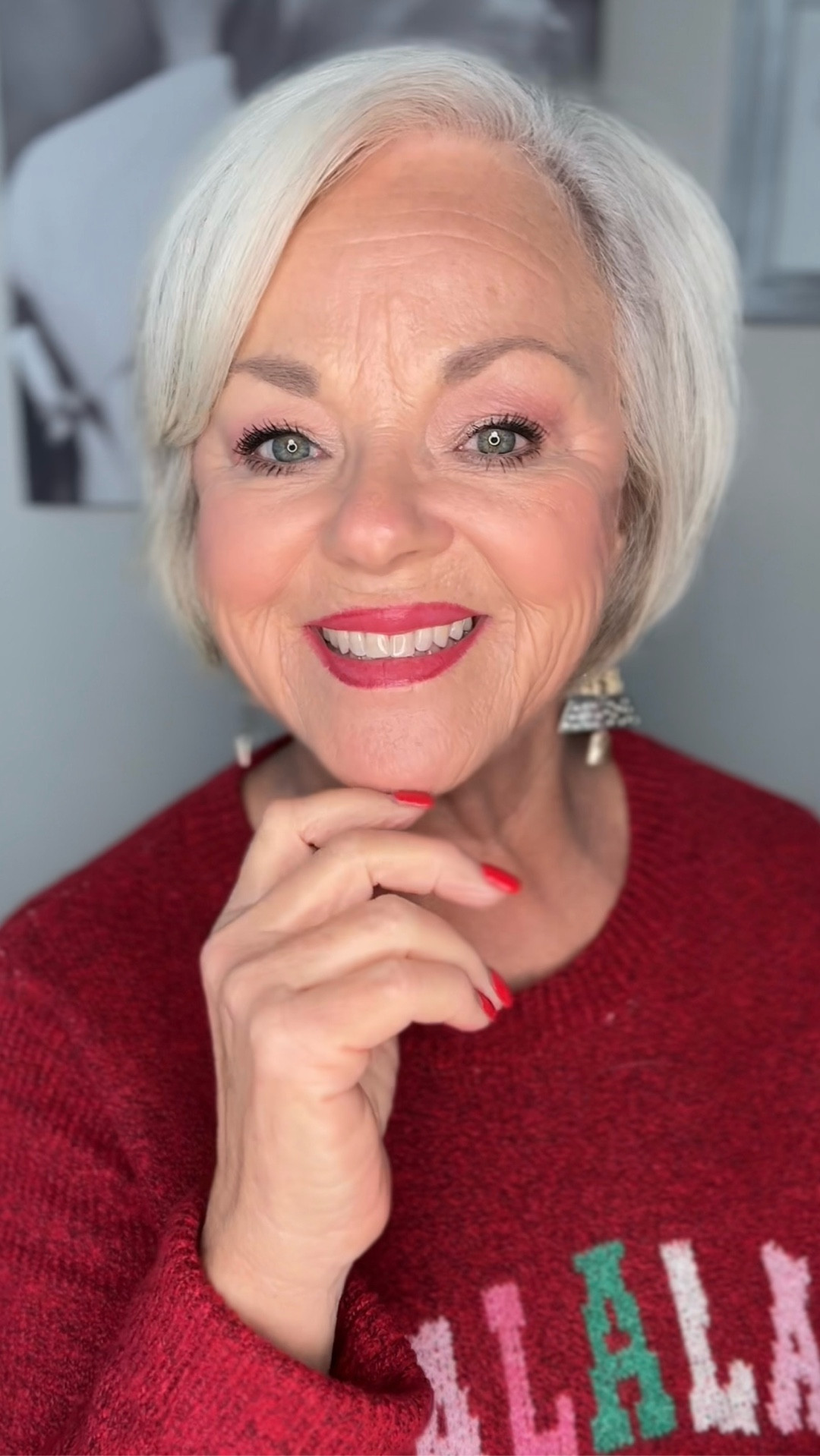 ✨ The 12 Days of Christmas Glam – Day 10! ✨ Today’s look is all about bright, cheery holiday energy. There’s just something about crisp, cool weather that makes me reach for reds—and yes, mature women can absolutely rock red anything! ❤️ Sparkling eyes, flushed cheeks, and all the joyful vibes. I’m obsessed! 🎄✨ 

#LTKHoliday #LTKOver40 #LTKBeauty