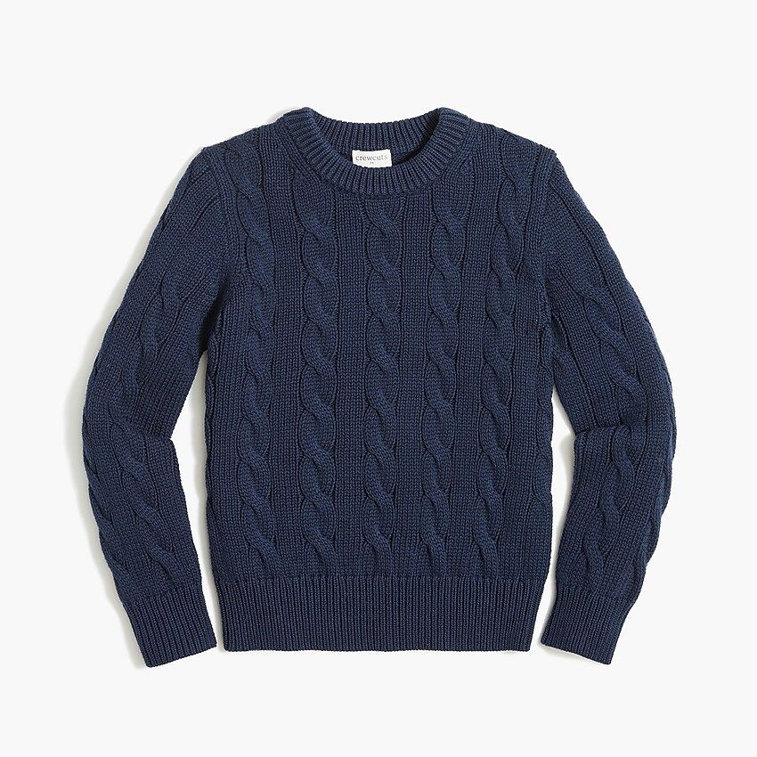 Boys' cable crewneck sweater | J.Crew Factory
